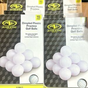 Athletic Works 15Pk White Hollow Practice Golf Balls